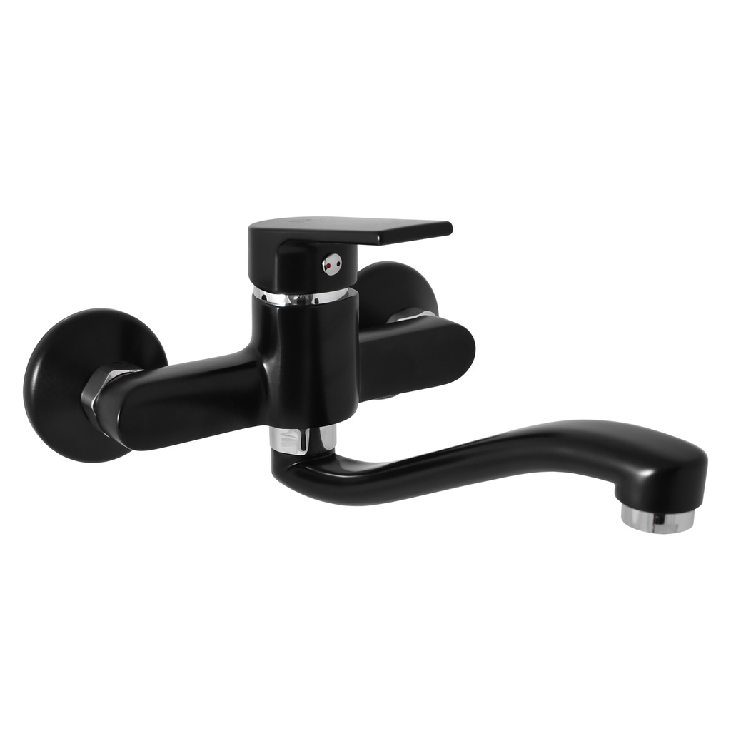 Washbasin and sink faucet  COLORADO BLACK MATT/CHROME