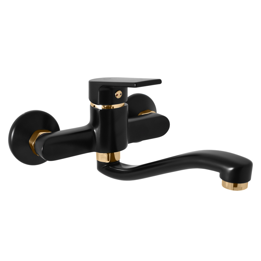 Washbasin and sink faucet COLORADO BLACK MATT/GOLD