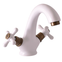 Basin lever mixer MORAVA RETRO WHITE/BRONZE