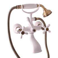 Bath faucet MORAVA RETRO WHITE/BRONZE