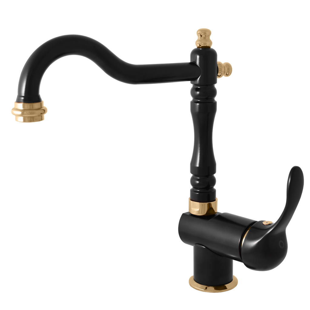 Sink lever mixer LABE BLACK MATT/GOLD