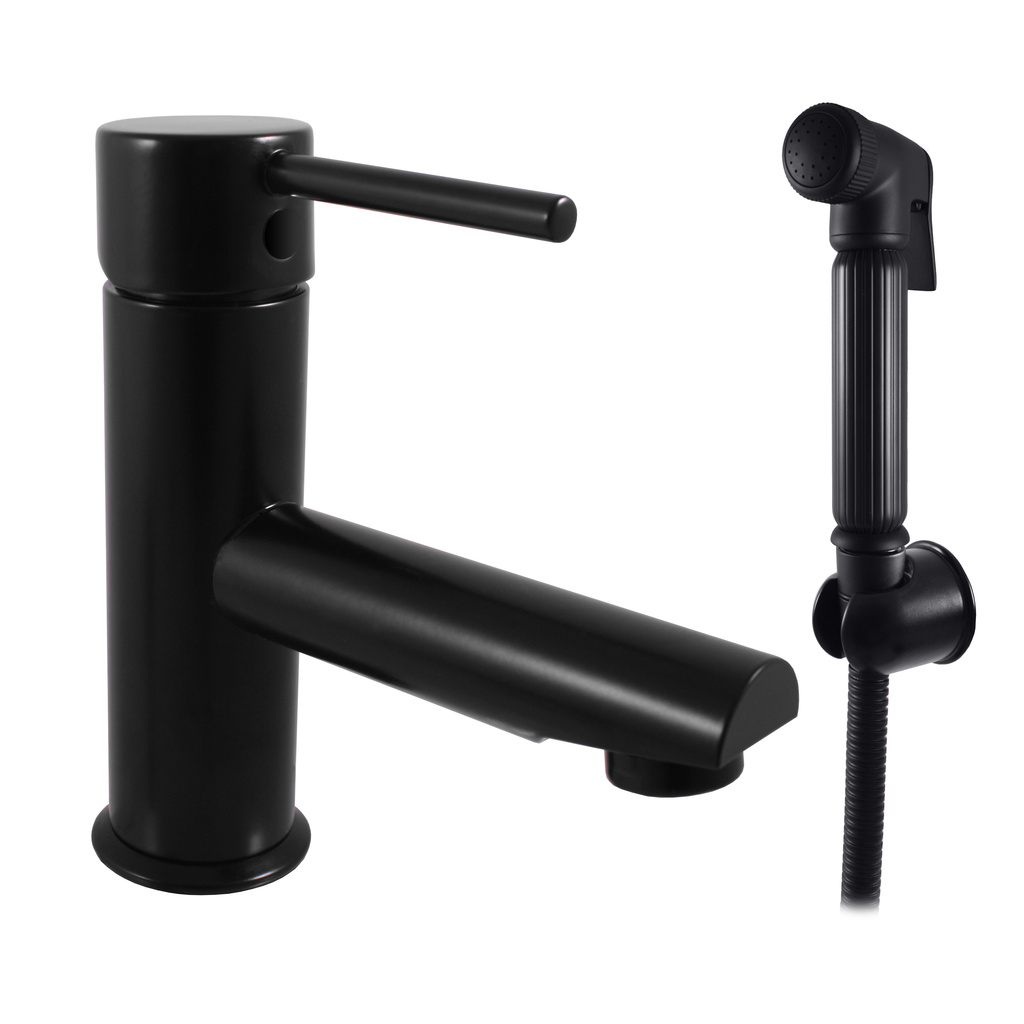 Washbasin / bidet faucet with shower SEINA Black 