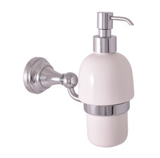 Ceramic soap dispenser chrome