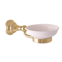 Ceramic soap dish gold Bathroom accessory MORAVA RETRO