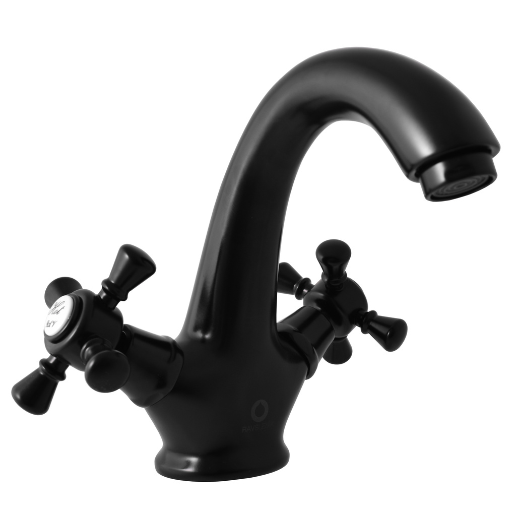 Basin mixer tap MORAVA RETRO BLACK MATT