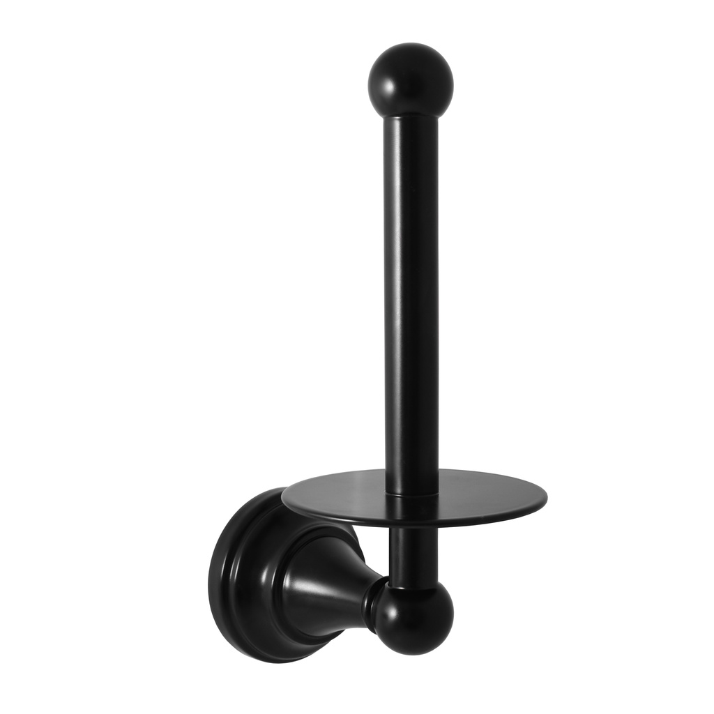 Paper holder black matt Bathroom accessory MORAVA RETRO