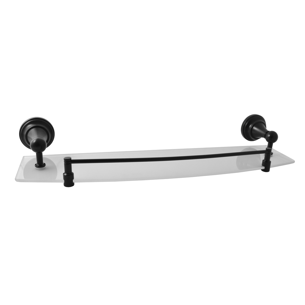 Glass shelf  500 mm black matt Bathroom accessory MORAVA RETRO