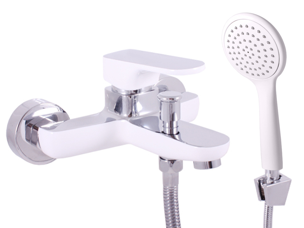 Bath lever mixer YUKON WHITE/CHROME