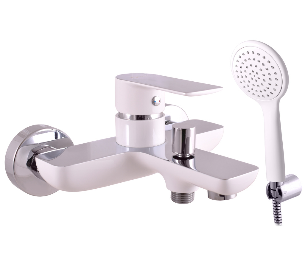 Bath lever mixer VLTAVA CHROME/WHITE