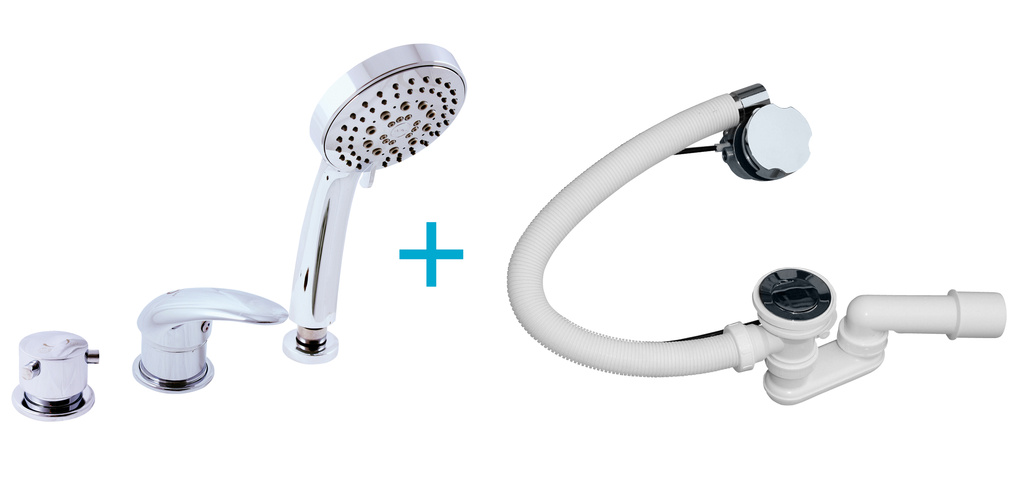 Dunaj - bath lever mixer 3-hole 