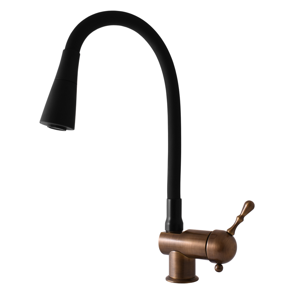Sink faucet with flexible hanger with shower LABE BRONZE