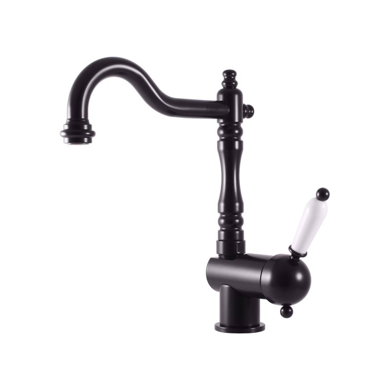 Basin/sink lever mixer for low presure water heater  BLACK MATT