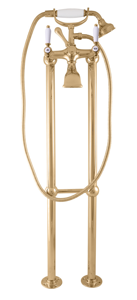 Bath mixer tap, freestanding MORAVA RETRO - GOLD