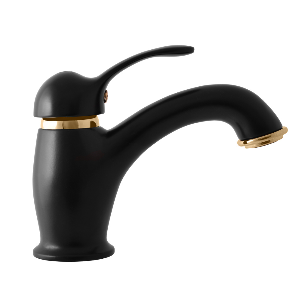 Basin lever mixer LABE BLACK MATT/GOLD