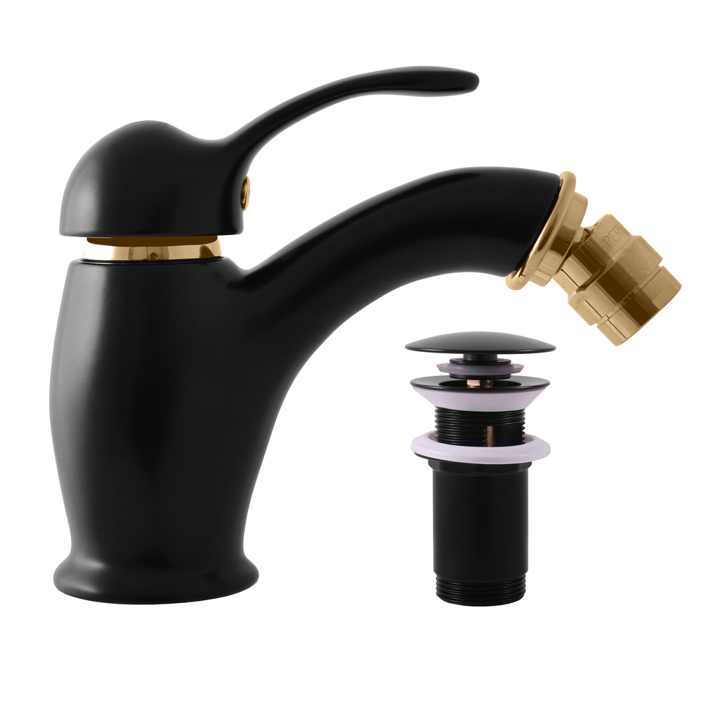 Bidet lever mixer LABE BLACK MATT/GOLD