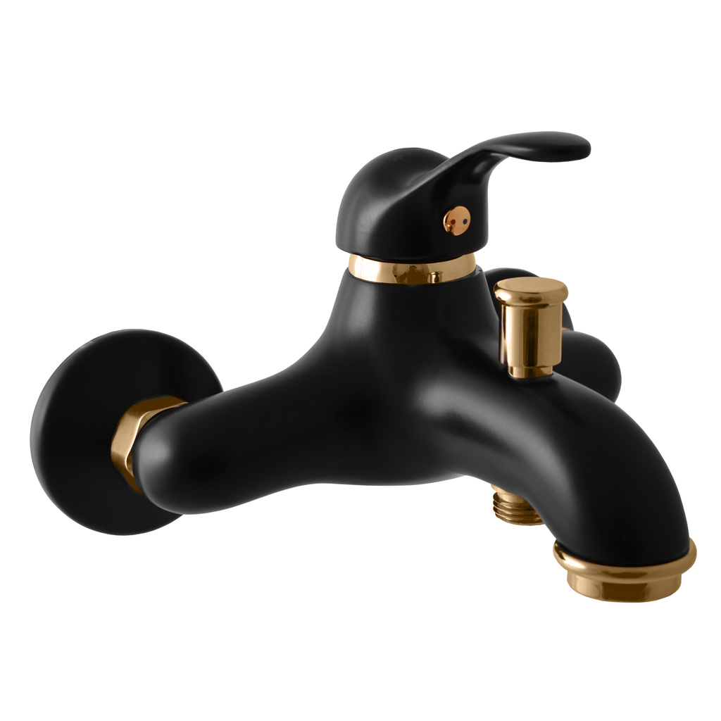 Bath lever mixer LABE BLACK MATT/GOLD