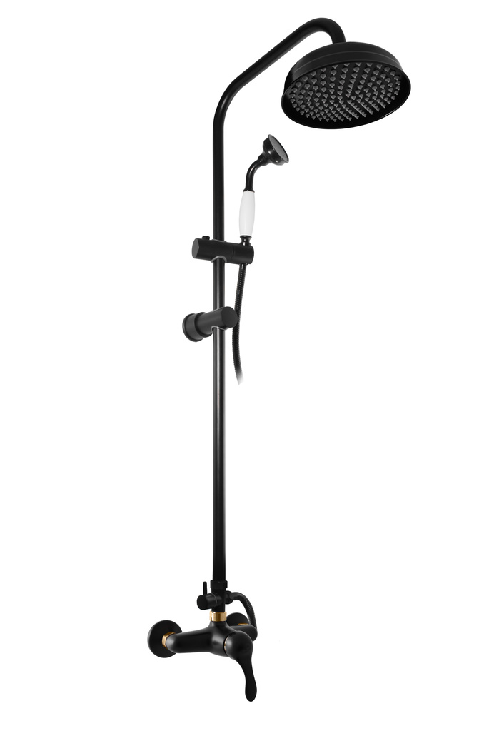 Shower set LABE BLACK MATT/GOLD