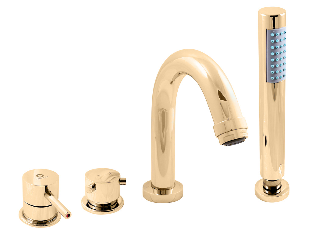 Bath lever mixer SEINA GOLD - 4 hole