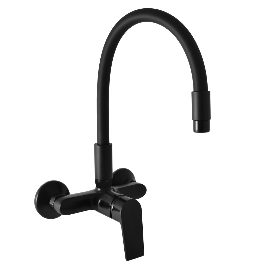 COLORADO Sink lever mixer with flexible spout BLACK MATT