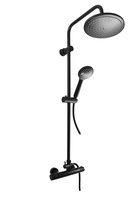 Shower faucet with overhead and hand shower THERMOSTATIC black matt