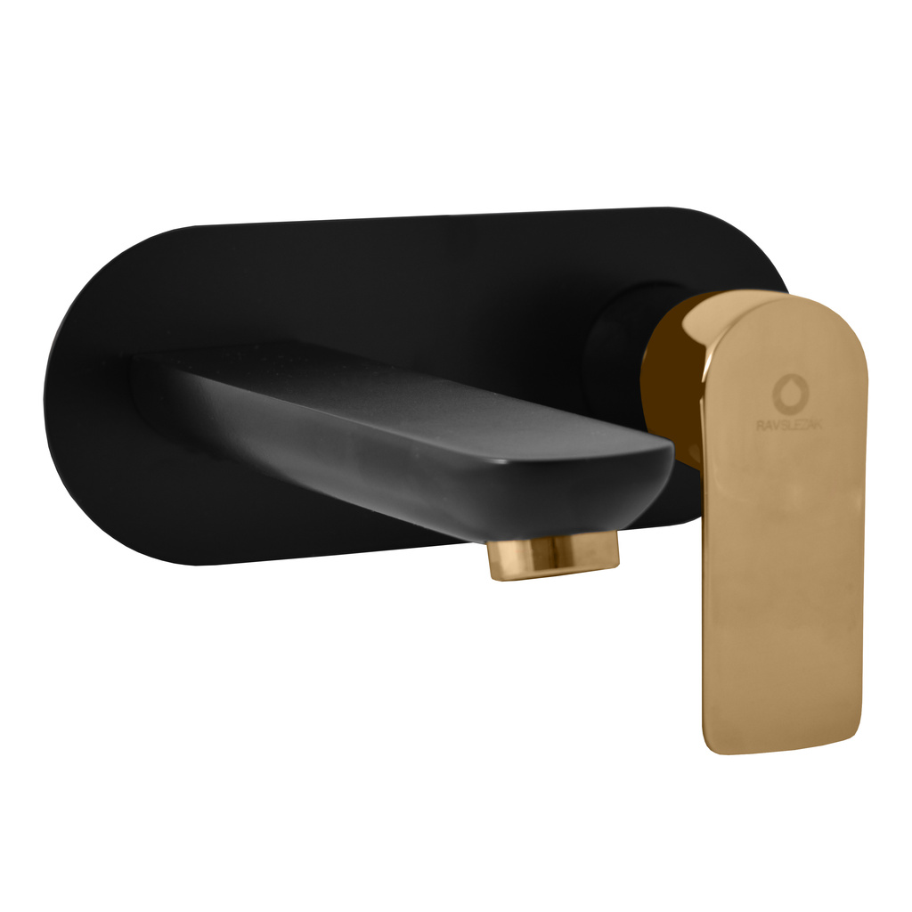 Washbasin built-in faucet VLTAVA BLACK MATT/GOLD