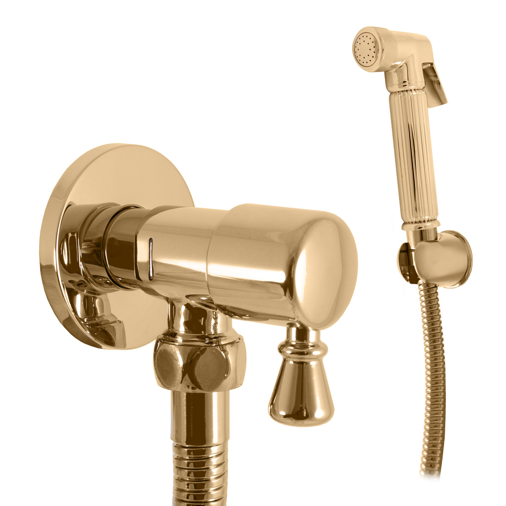 Bidet build-in mixer with shower MORAVA RETRO GOLD