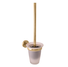 Toilet brush and holder gold 