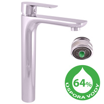 Water-saving basin lever mixer, high VLTAVA ECO