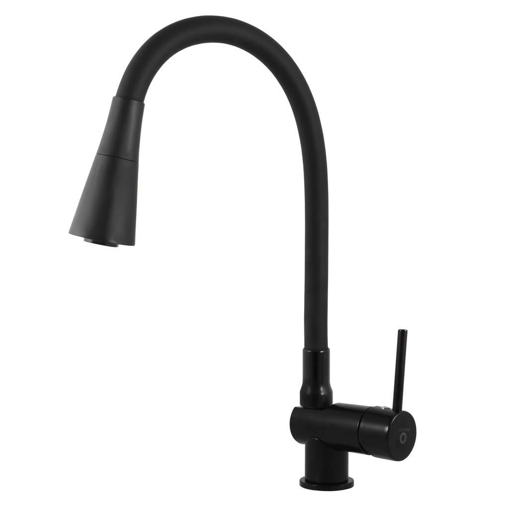 Sink lever mixer with flexible spout 