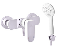 Shower lever mixer with set YUKON WHITE/CHROME