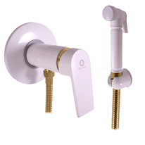 Concealed bidet faucet COLORADO GLOSSY WHITE/GOLD