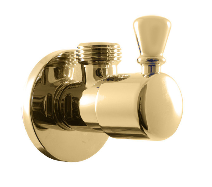 Angle valve with ceramic headwork G1/2'' x G3/8'' RETRO GOLD