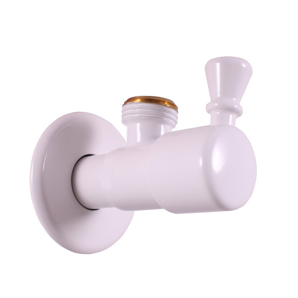 Angle valve with ceramic headwork G1/2'' x G3/8'' RETRO WHITE