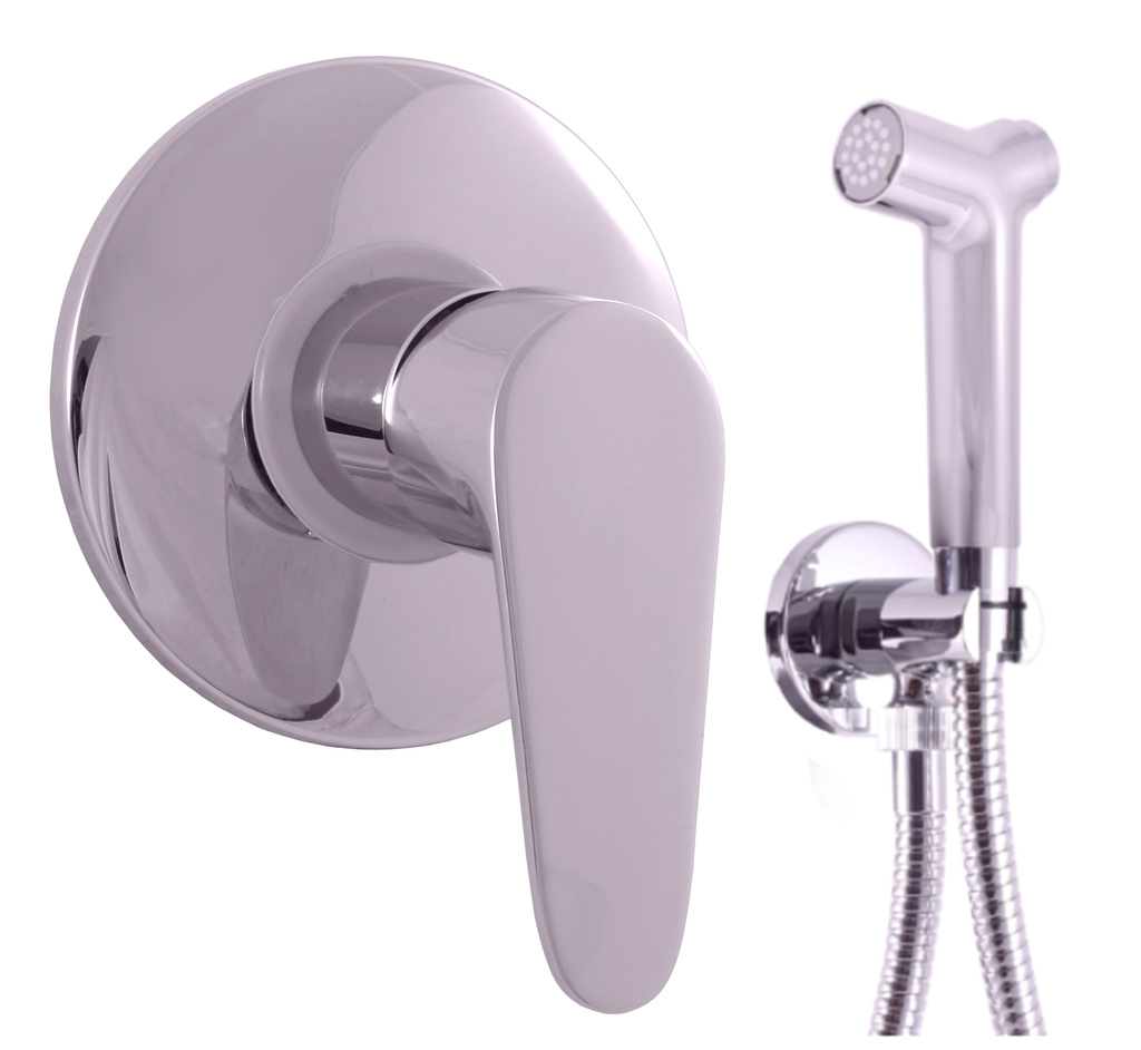 Built-in bidet lever mixer