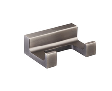 Double robe hook - metal grey