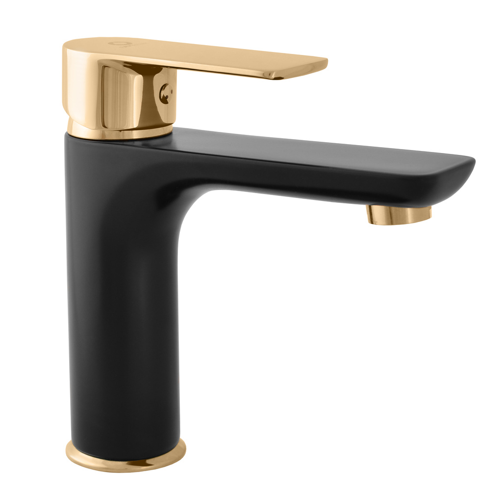 Basin lever mixer VLTAVA BLACK MATT/GOLD