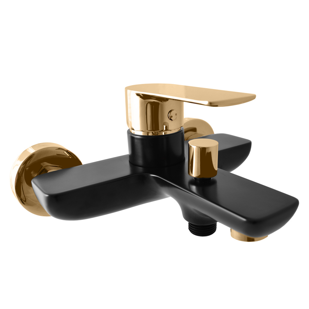 Bath lever mixer VLTAVA BLACK MATT/GOLD