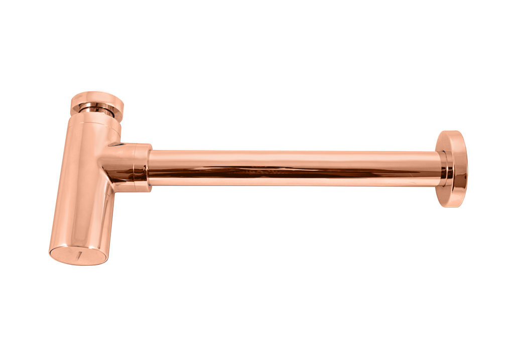 Wash basin siphon ROSE GOLD polished