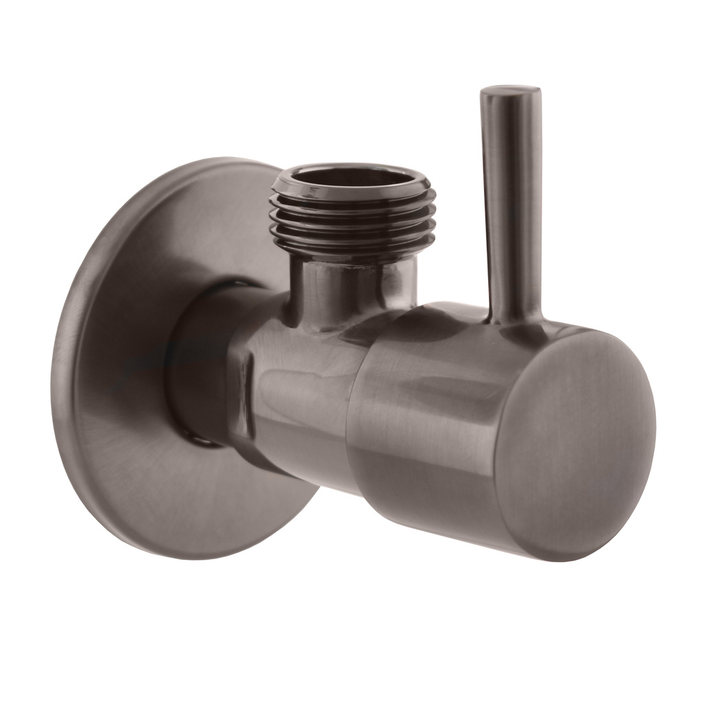 Angle valve with ceramic headwork 1/2 '' - 1/2 ''  METAL GREY brushed matt