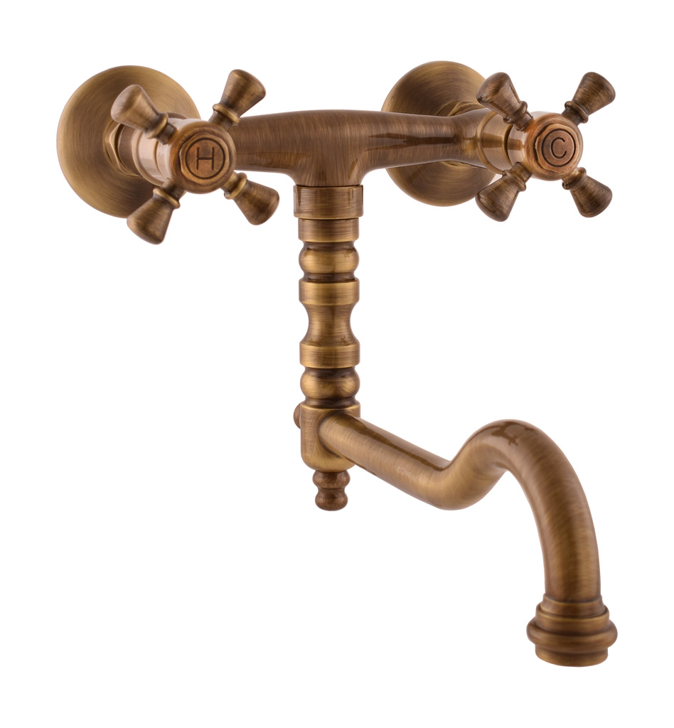 Basin lever mixer MORAVA RETRO bronze