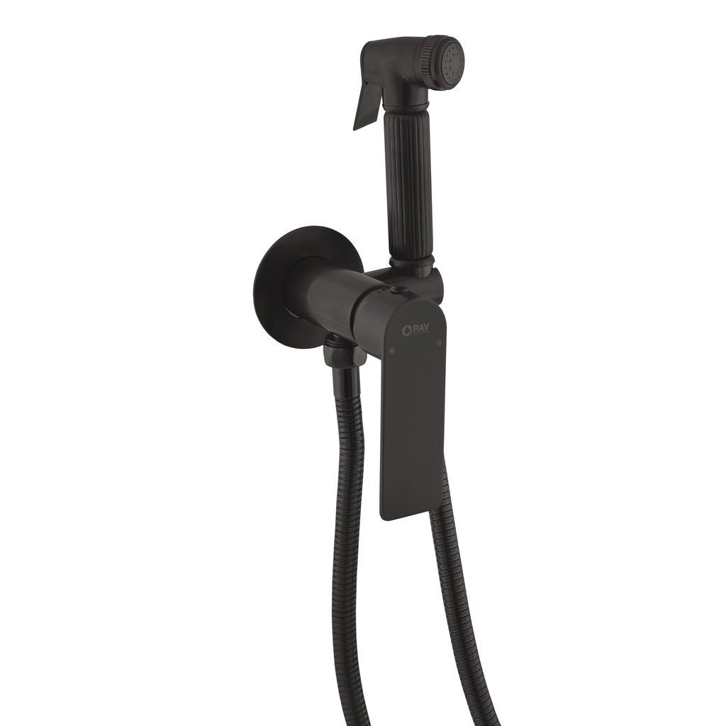 Built-in bidet lever mixer with shower COLORADO BLACK MATT