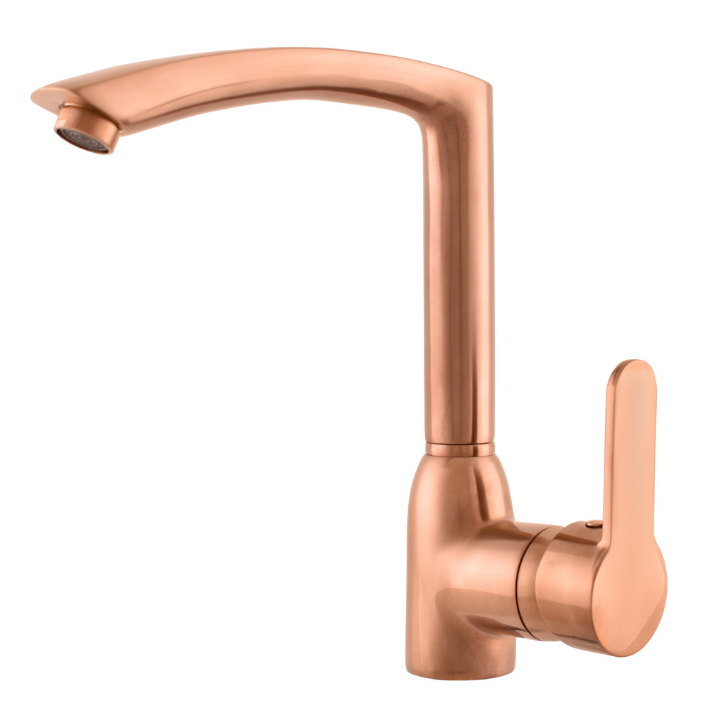 Sink lever mixer ZAMBEZI GOLD ROSE BRUSHED