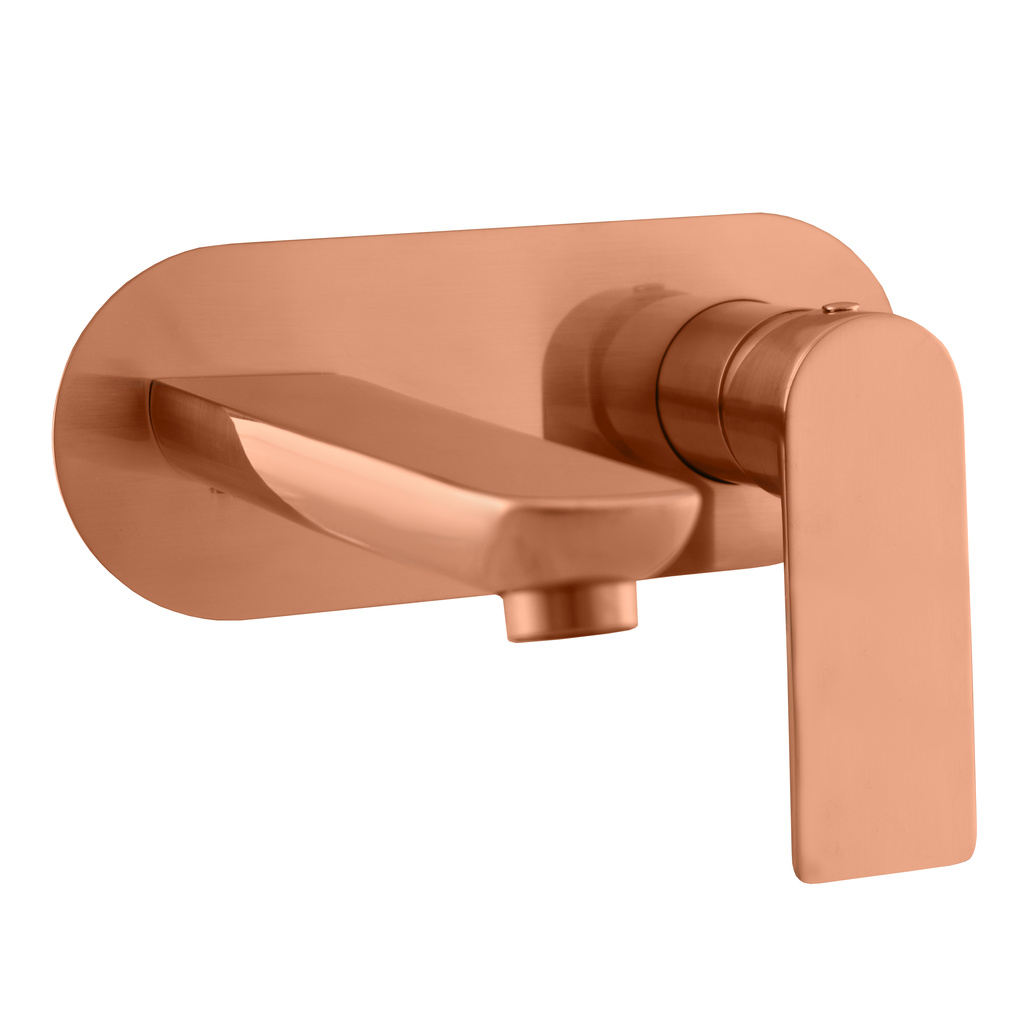 Built-in basin lever mixer NIL GOLD ROSE – brushed matt