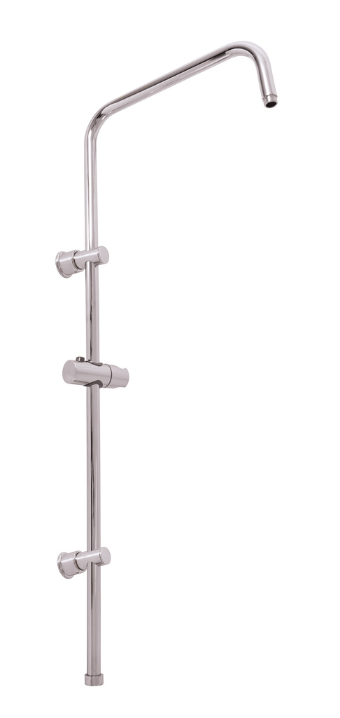 Shower bar for mixers with head and hand shower CHROME