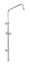 Shower bar for mixers with head and hand shower CHROME