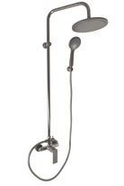 Shower faucet with head and hand shower NIL - METAL GREY