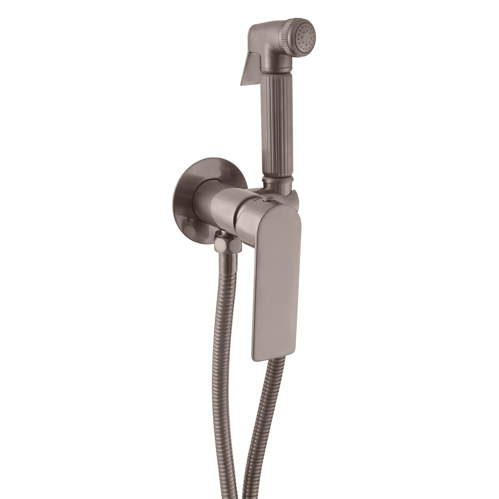 Built-in bidet lever mixer NIL METAL GREY BRUSHED