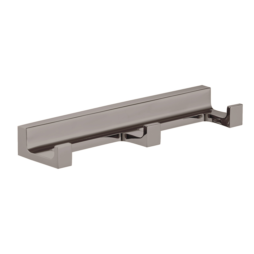 Triple robe hook  METAL GREY POLISHED Bathroom accessory NIL
