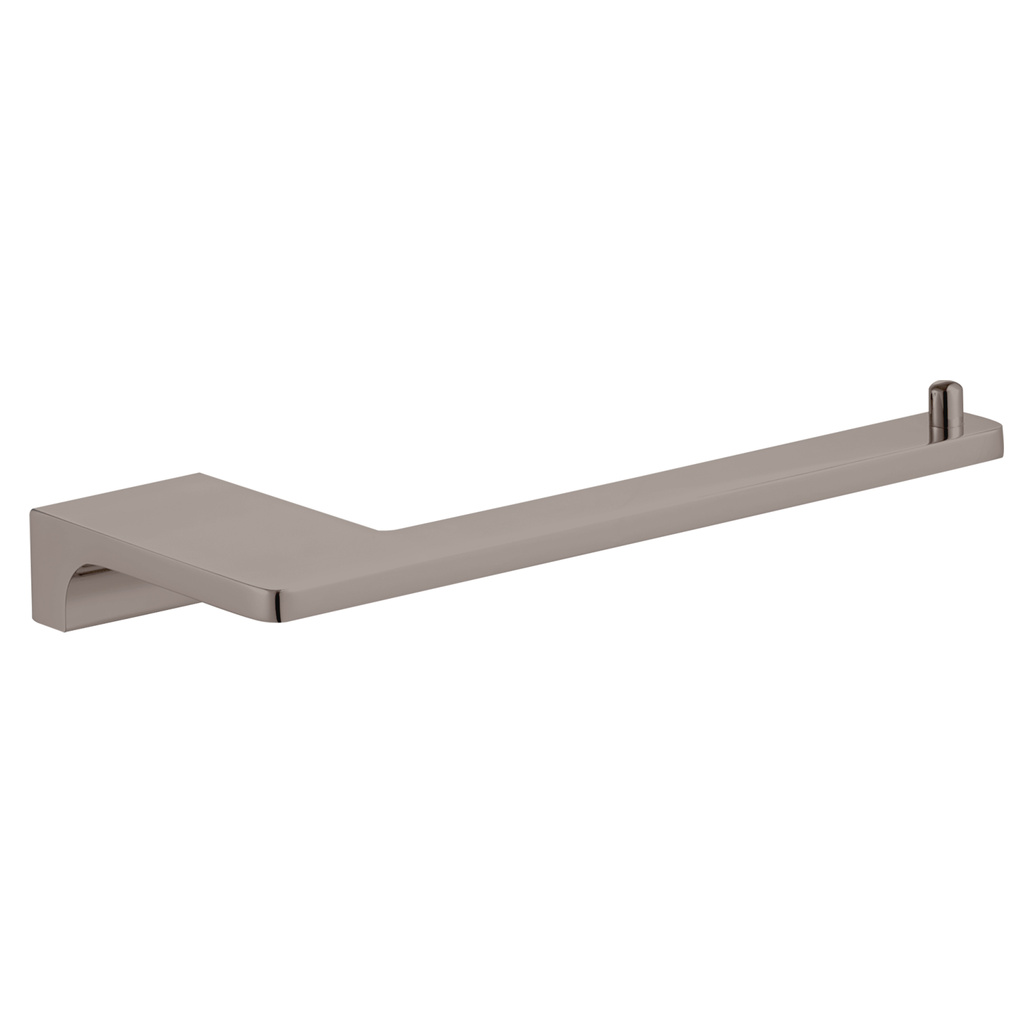 Toilet paper holder without cover - metal grey POLISHED Bathroom accessory NIL