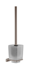 Toilet brush, dish glass - metal grey POLISHED 